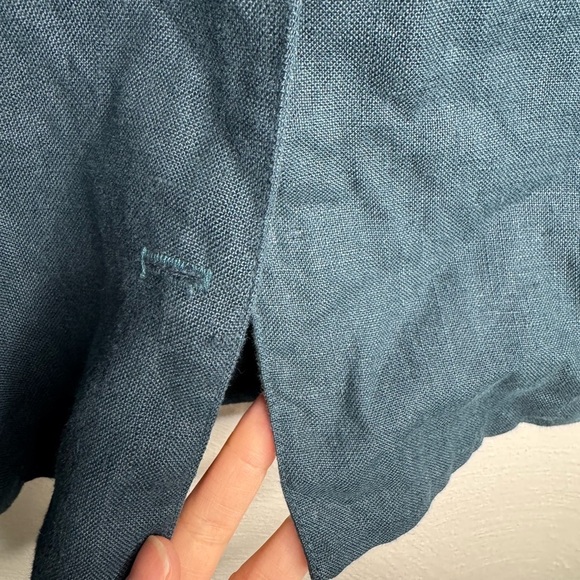 Eileen Fisher Blue Linen Jacket - Picture 5 of 6